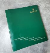 Rolex - a 2004 Rolex R8 Tools & Equipment Catalogue presented in an A4 branded green textured ring
