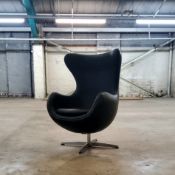 Modern 20th Century Design - a 'Blofeld' swivel chair, chrome X-shaped base, 105cm high, 70cm