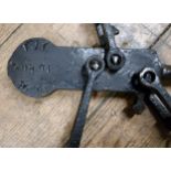 Militaria - a WWII hanging beam scales stamped with the broad arrow, F.J.T, 1941, 56lbs