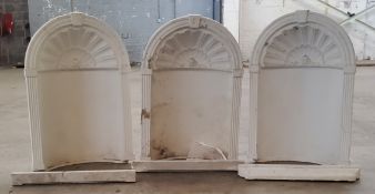 Architectural salvage - three plaster architectural niches