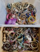Costume Jewellery- a vast collection of bangles and bracelets including belly dancing bell