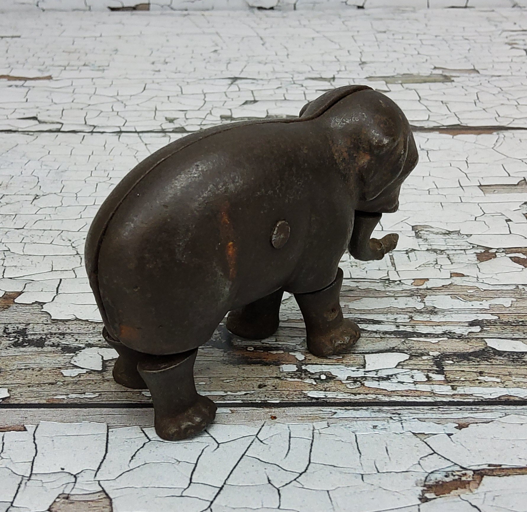 Late 19th Century Ives Toy Company, Bridgeport, Conneticut, cast iron ramp walking elephant toy, - Image 3 of 3