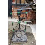 Day and Millward , Birmingham black and green cast iron platform produce / industrial weighing scale