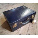 Vintage Luggage- a blue stained leather Mappin & Webb Ltd, Sheffield fitted travelling/dressing case