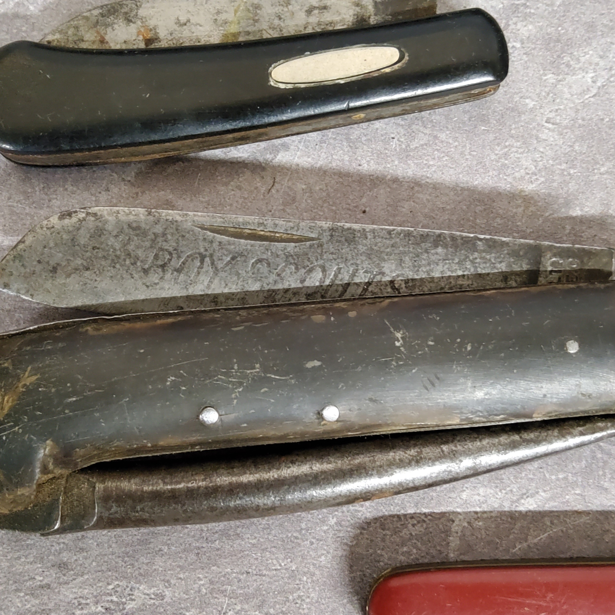 A H R Rowbotham utility penknife, single blade and locking screwdriver; a Gamage Ltd penknife the - Image 2 of 4