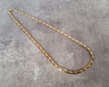 A Mexican 14ct gold fancy link necklace, stamped Mexico 14K, 10.72g