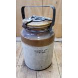 A Second World War anti-gas ointment stoneware jar by Doulton