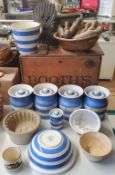 An early 20th century BOOTH'S advertisement box; Various T.G.Green and other cornishware