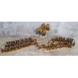 Wargaming - various well painted white metal cast Mughal Emperor figures including war elephants,