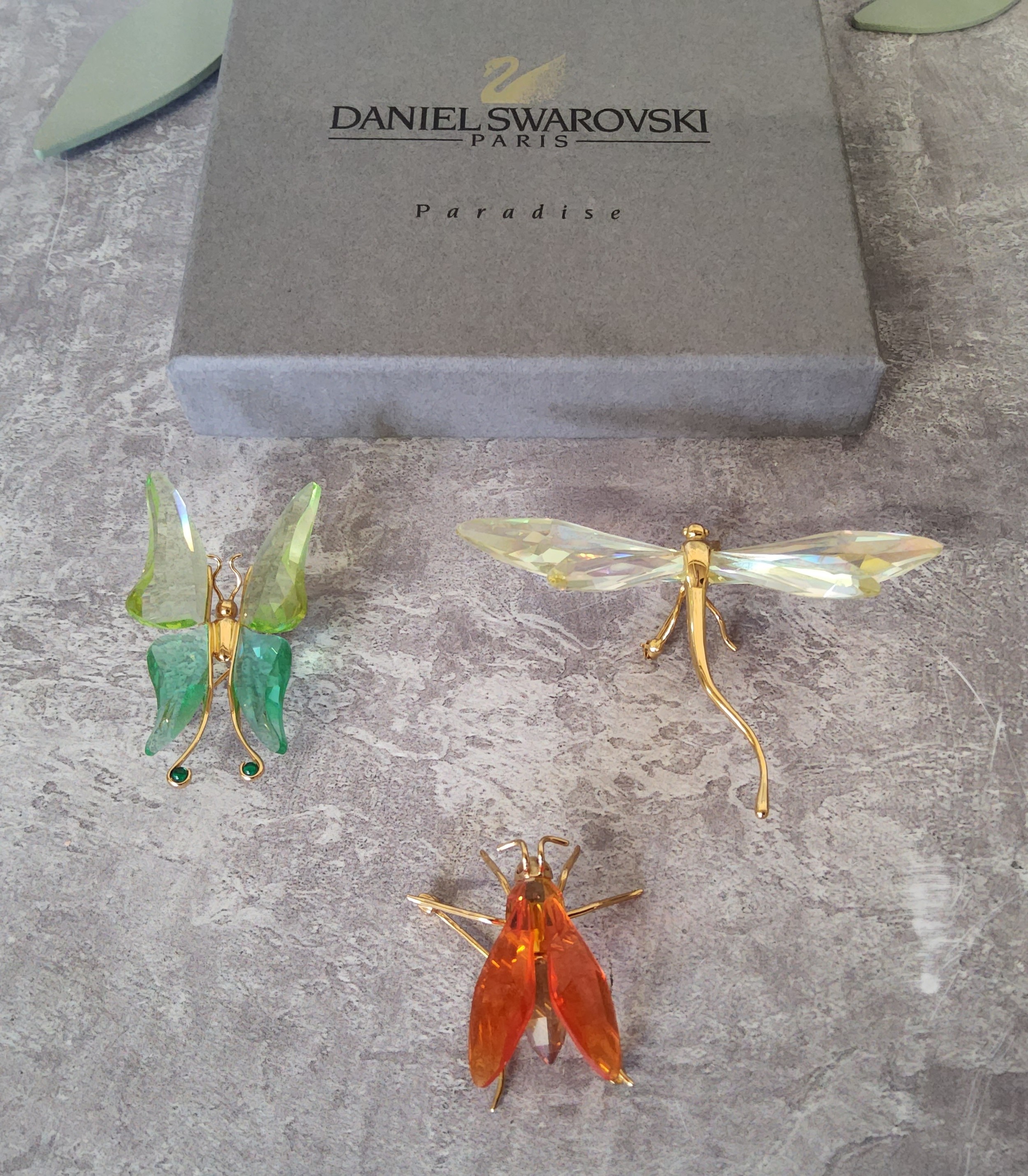 Daniel Swarovski Paradise collection including gold plated sterling silver crickets, dragonflies, - Image 2 of 6