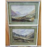 A near pair of well executed Scottish watercolours from the Gaick Estate titled Loch Wrotten and