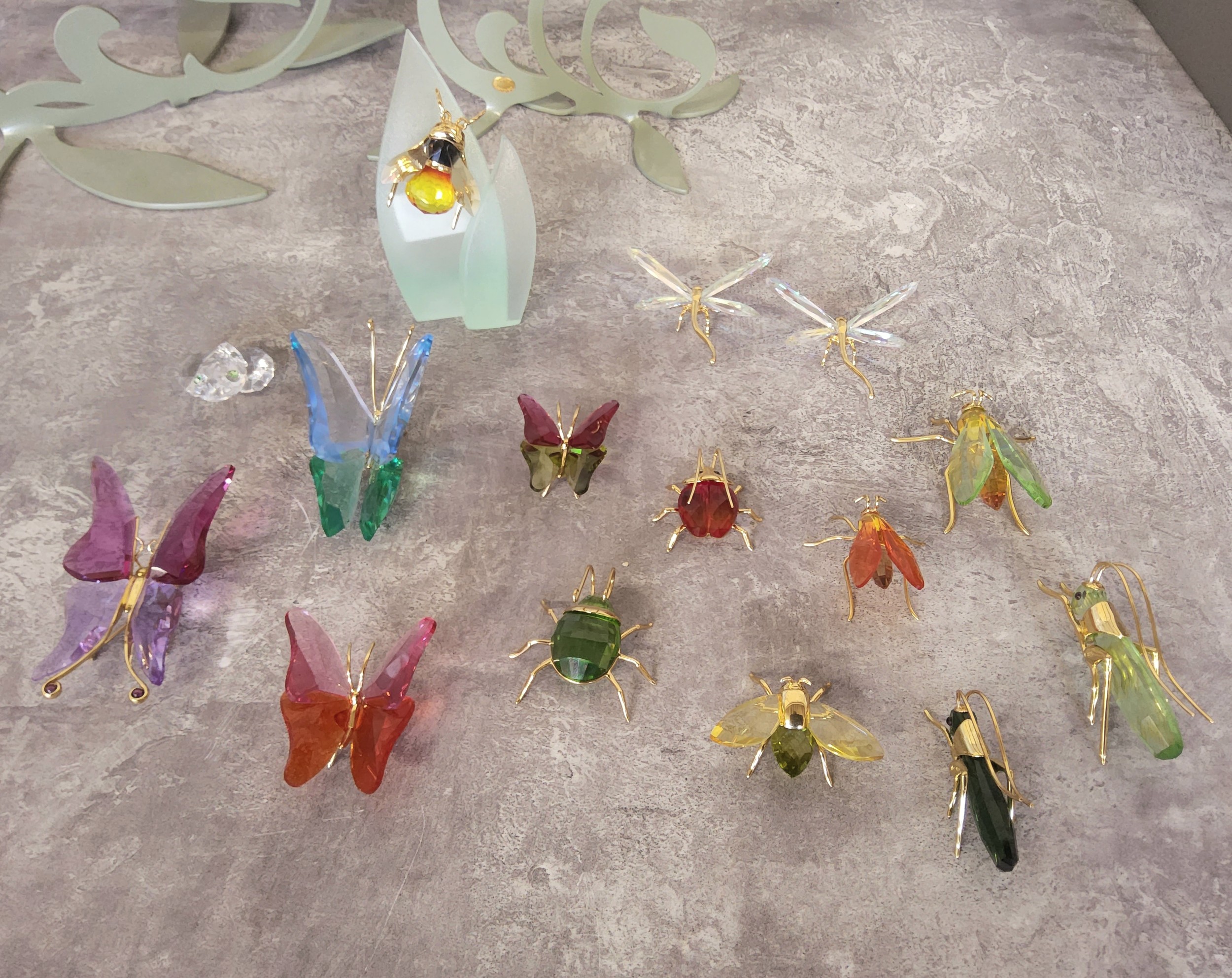 Daniel Swarovski Paradise collection including gold plated sterling silver crickets, dragonflies, - Image 3 of 6