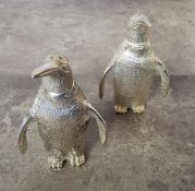 A silver plated novelty cruet set in form of penguins