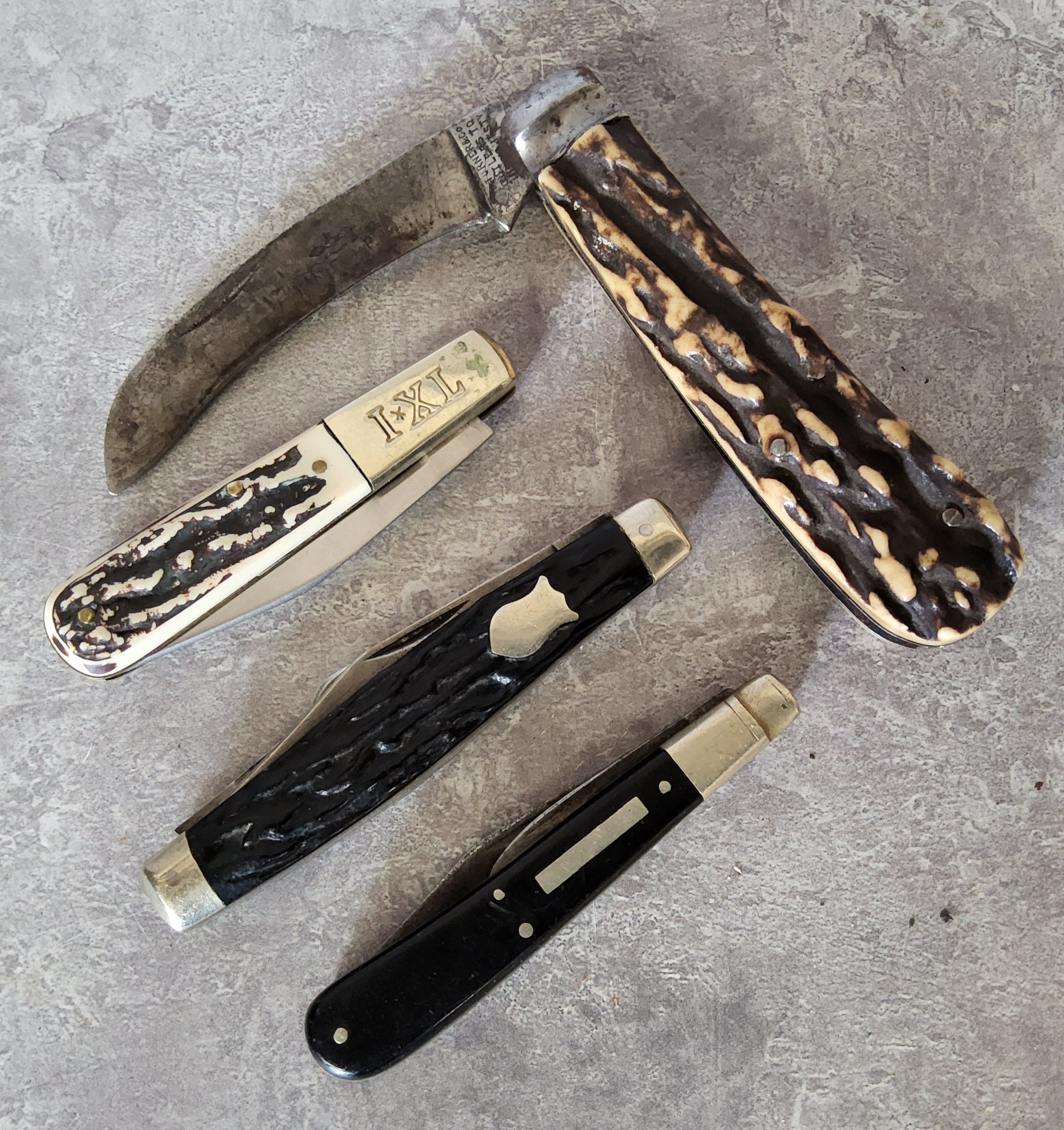 Machirology - an early 20th Century Bone Handled Pruning Knife the blade stamped 'T Thomas & Co