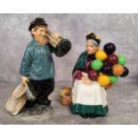 A Royal Doulton figure HN 2205 Master Sweep; another HN 1315 The Old Balloon Seller (2)