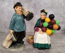A Royal Doulton figure HN 2205 Master Sweep; another HN 1315 The Old Balloon Seller (2)