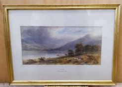 John Steeple (1823-1887) Loch Tay watercolour, dated 1869 and framed