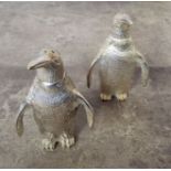 A silver plated novelty cruet set in form of penguins