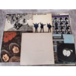 Beatles vinyl including the White Album, the Beatles embossed in relief, no. 0316981, second