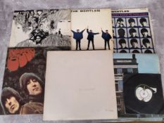 Beatles vinyl including the White Album, the Beatles embossed in relief, no. 0316981, second