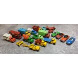 Lone Star Tuf Tots die-cast vehicles including Jeep, City Refuse, Esso Tanker, Cattle Truck, Milk