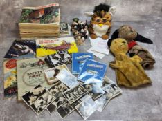Juvenalia including Chad Valley Sooty & Sweep glove puppets c.1960's; a Tiger Electronics Furby with