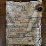 A George III sampler by Mary Dickinson dated 1807  30cm Height x 23cm Wide