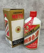 An unopened bottle of Kweichow Moutai, Moutai Disillery, boxed, possibly bottled 1993