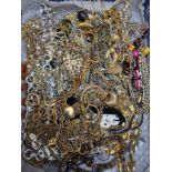 Costume jewellery - various gold plated necklaces etc.