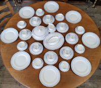 A comprehensive Royal Worcester Chelsea pattern table setting for eight, first quality, with