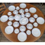 A comprehensive Royal Worcester Chelsea pattern table setting for eight, first quality, with