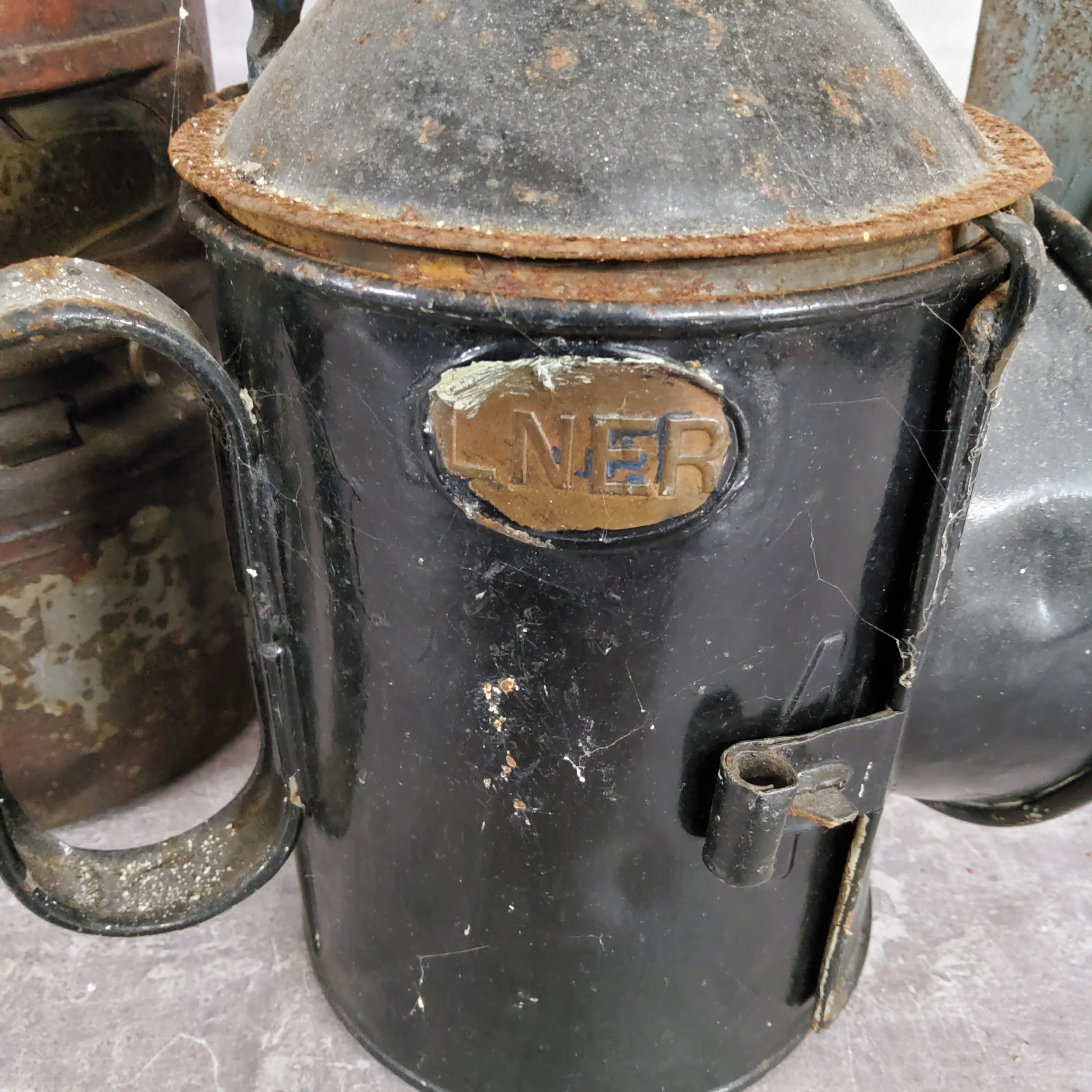 Railwayana - a British Rail, Midland Rail carriage lantern; an LNER carriage lantern and another (3) - Image 4 of 4