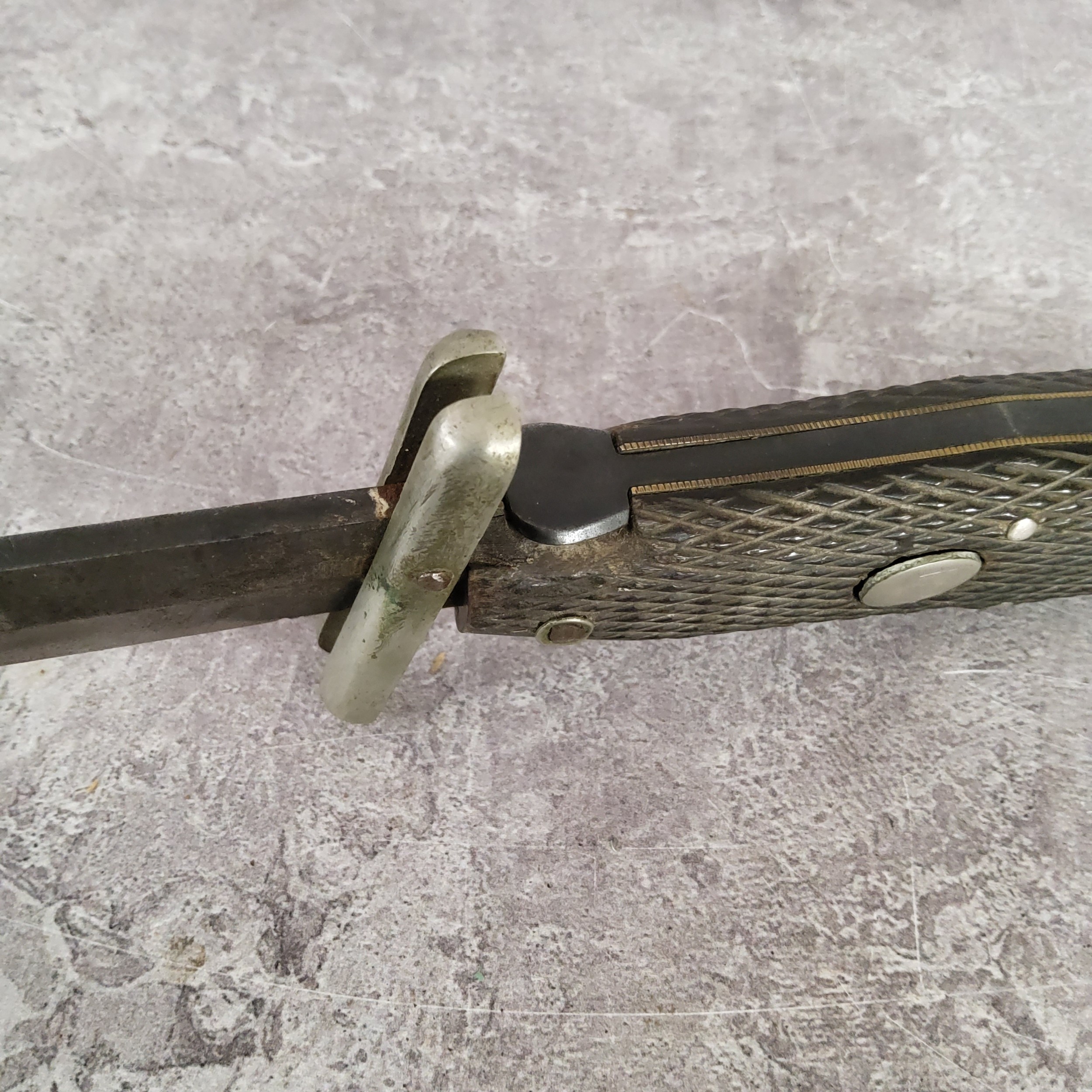 Pocket Knives & Militaria Interest - an unusual combination knife / dagger housed in a leather - Image 2 of 6