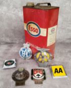 Automobilia - three vintage radiator badges including a BP Automobile Club, an enamel Ashville