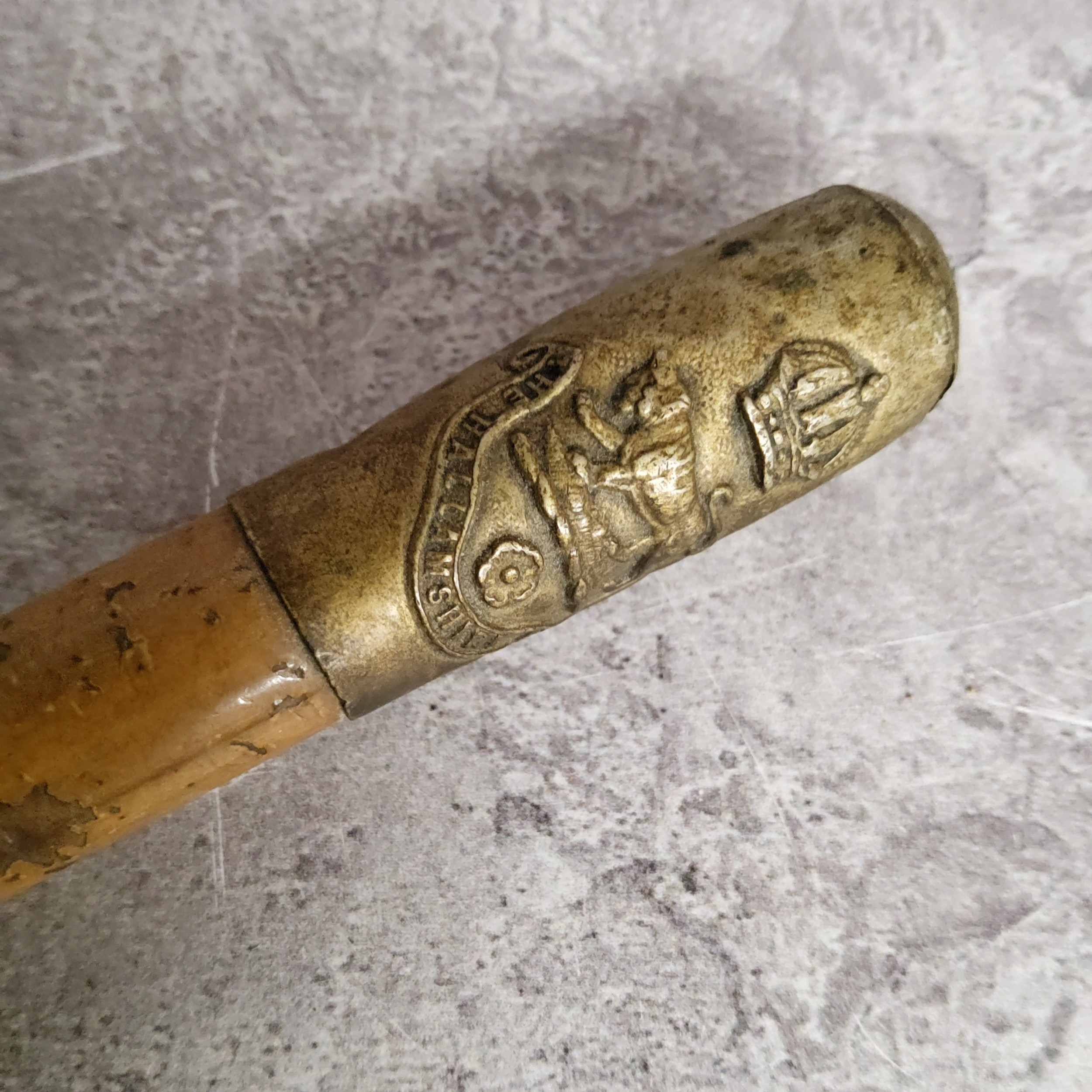 Militaria - a Hallamshire Rifles swagger stick