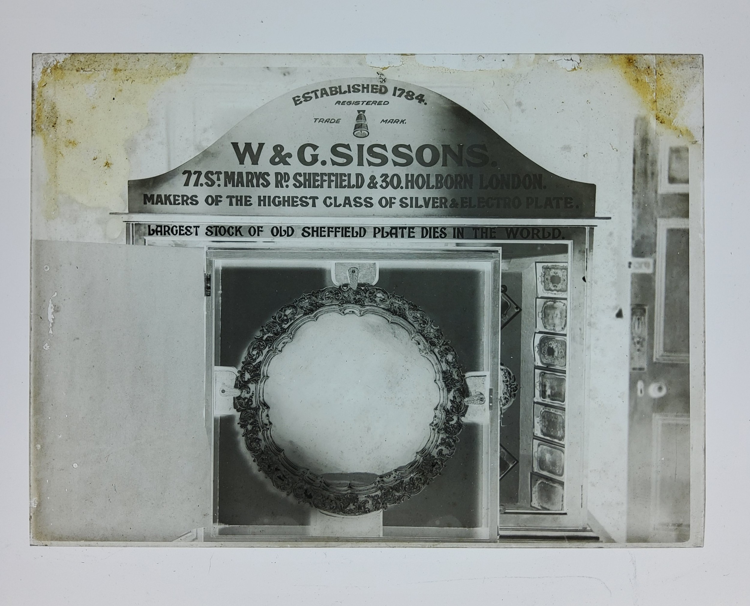 Local History - Old Sheffield Plate & Sheffield Silver Interest - Thirteen glass plate negatives - Image 6 of 11