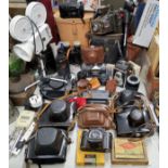 Vintage Cameras - a collection of early to mid 20th century cameras including Zenit, Zorki,