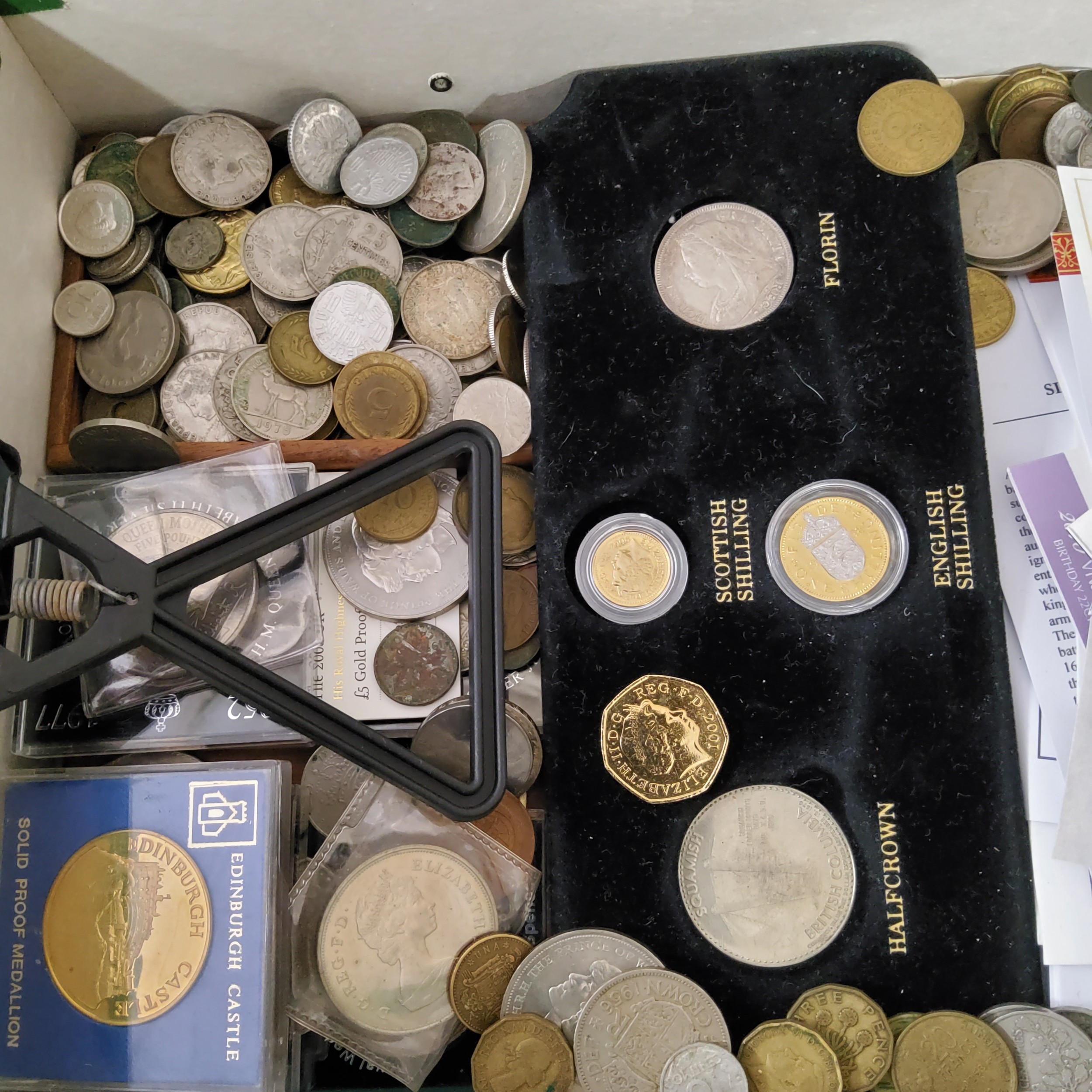 Numismatics - A collection of mixed world coinage 19th century and later including Queen Victoria