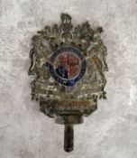 A brass Leyland Motors Ltd "By Royal Appointment" VEHICLE BADGE c.1910,A brass Leyland Motors Ltd "