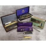 A complete W. H Harling, mathematical instrument set, London; The Ashcroft Manf'g Co. New York &