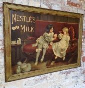 Advertising - Nestle - an early 20th century rectangular pictorial showcard, depicting a young boy