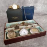 Gentleman's Effects- Early 19th century and later coinage, Rotary gold plated watch, boxed with