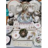 Decorative ceramics including a Meissen Rumpelstilzschen cabinet plate 1984; Royal Worcester cake