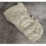 Architectural Salvage - a reconstituted classical mask fragment 26cm high x 18cm w x 10cm d