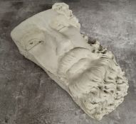 Architectural Salvage - a reconstituted classical mask fragment 26cm high x 18cm w x 10cm d