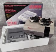 Retro gaming - a Nintendo Entertainment System NES Version, two controllers, polystyrene packaging