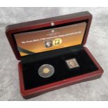 The Penny Black 170th Anniversary stamp and gold coin set in London Mint souvenir box, The Penny