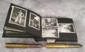 Militaria & Photography - an album containing battalion life over seas post WWII; Showing black &