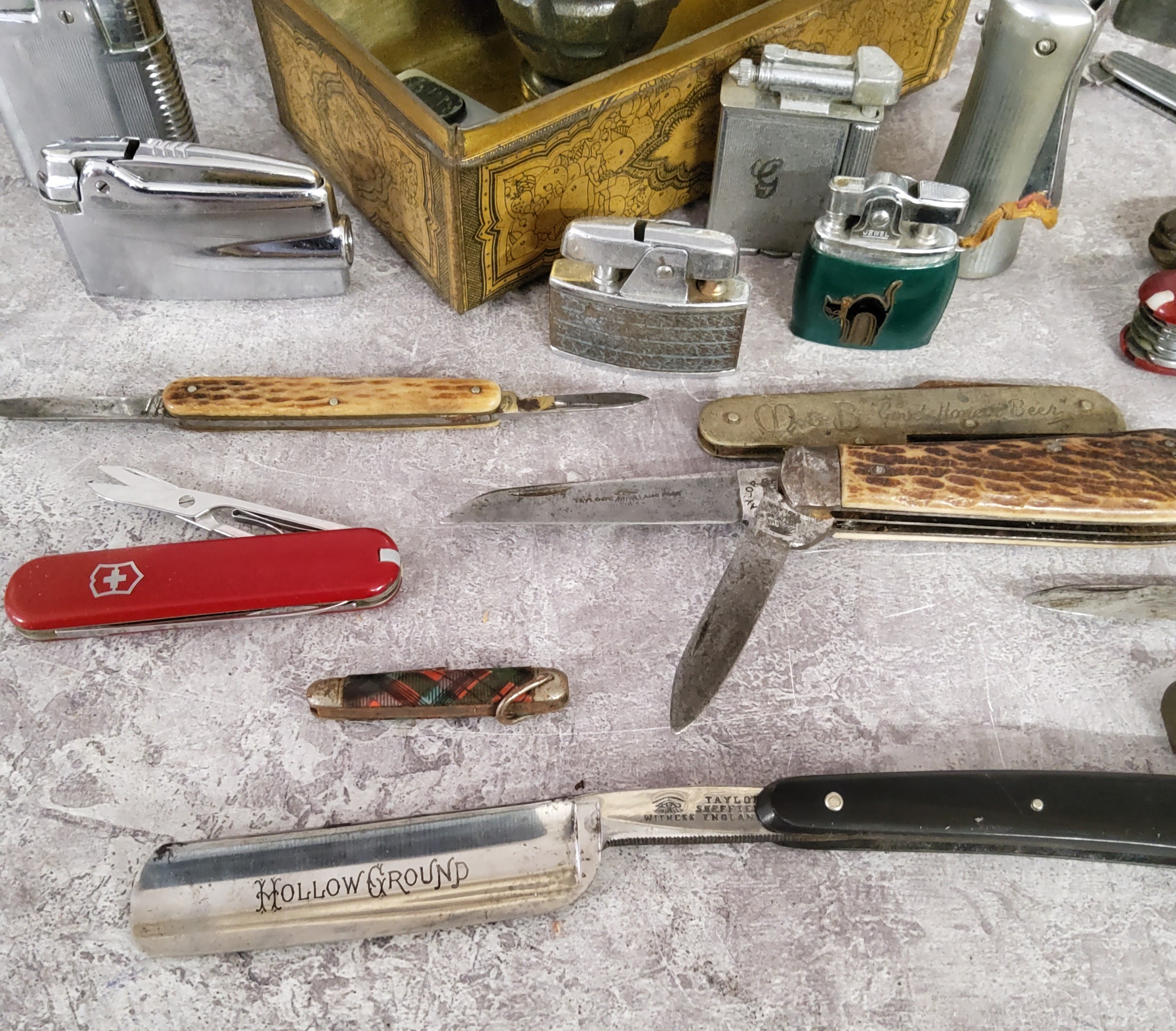 Pocket Knives & Lighters - various Sheffield made pocket knives; Swiss utility knives; Hollow Ground - Image 4 of 4