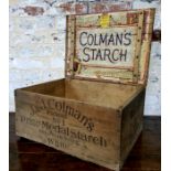 Advertisement - a Victorian Coleman's Mustard crate c.1900 'Manufacturers to The Queen'